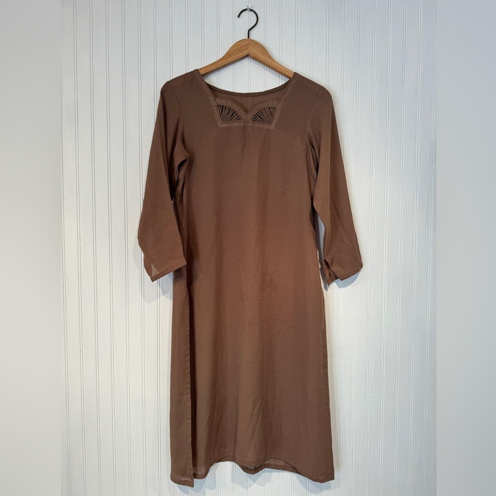 Vintage Indian Ethnic Dress with “Fan” Neckline